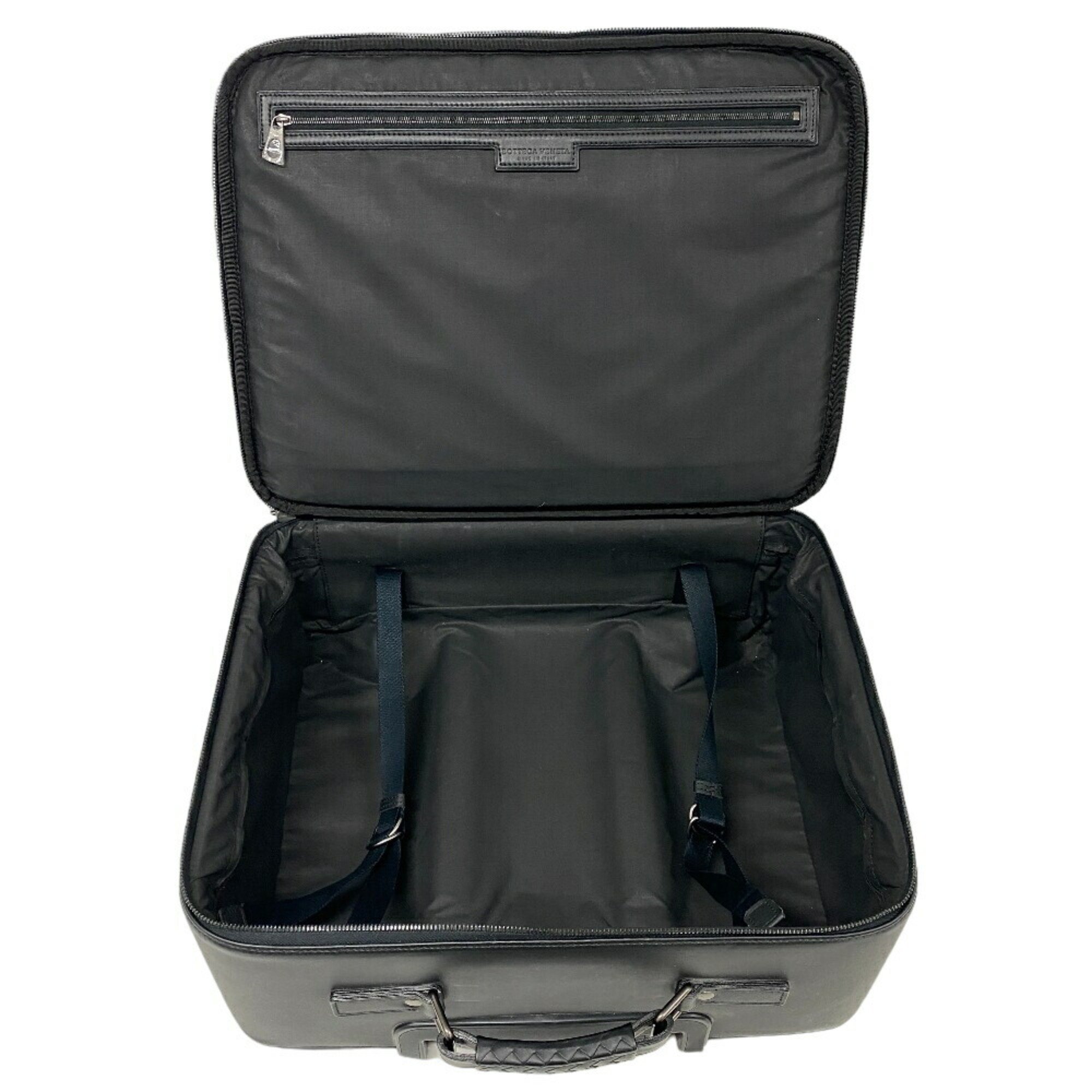 BOTTEGAVENETA Bottega Veneta Trolley Carry Case Intrecciato Bag Black Men's