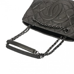 CHANEL Chanel Chain Shoulder Large Coco Mark Bronze Women's Soft Caviar Bag