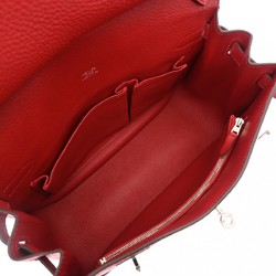 HERMES Hermes Gypsiere 28 Rouge Kazak X Stamp (around 2016) Women's Taurillon Clemence Shoulder Bag