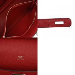 HERMES Hermes Gypsiere 28 Rouge Kazak X Stamp (around 2016) Women's Taurillon Clemence Shoulder Bag