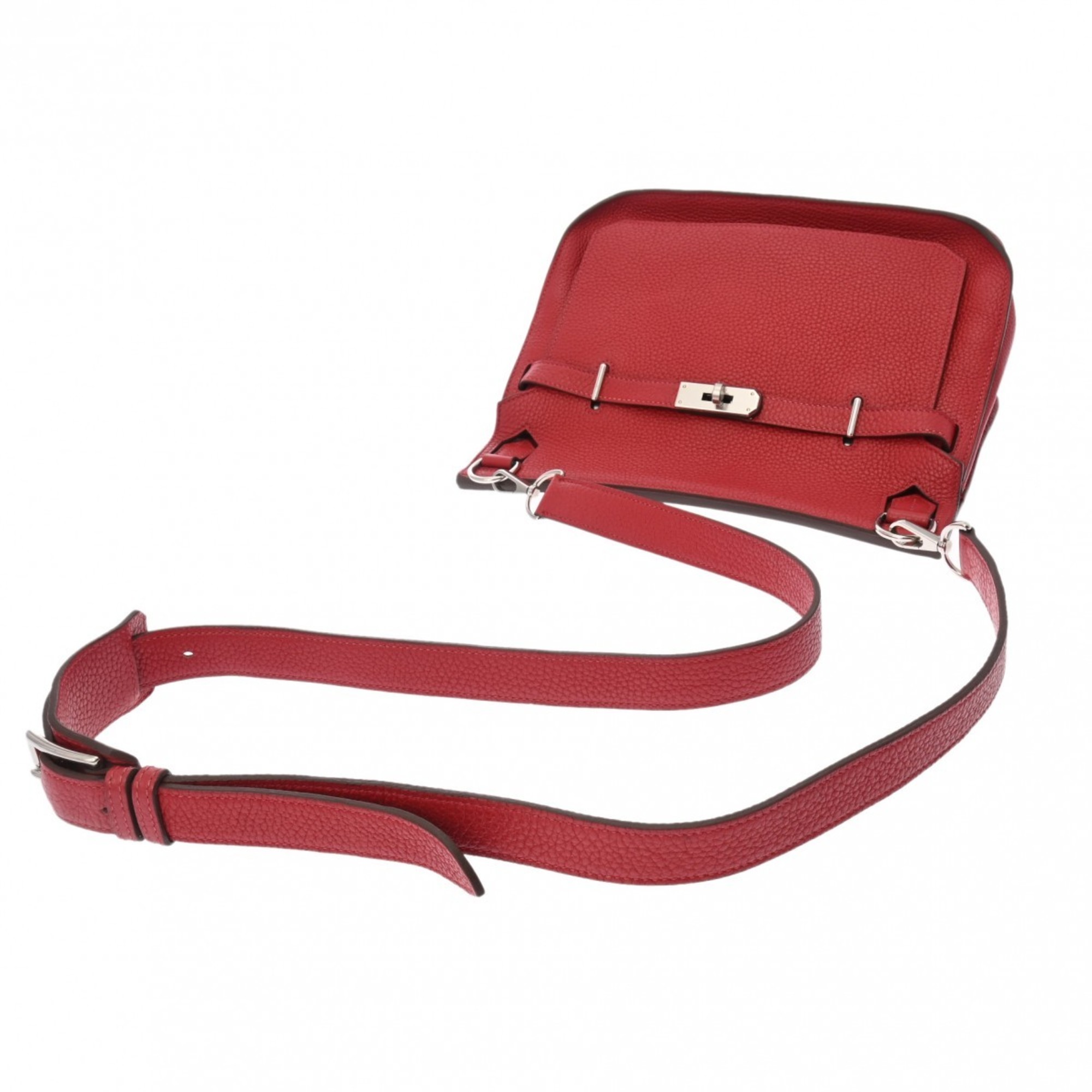 HERMES Hermes Gypsiere 28 Rouge Kazak X Stamp (around 2016) Women's Taurillon Clemence Shoulder Bag