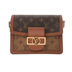 LOUIS VUITTON Louis Vuitton Monogram Reverse Dauphine MINI Brown M44580 Women's Canvas Shoulder Bag