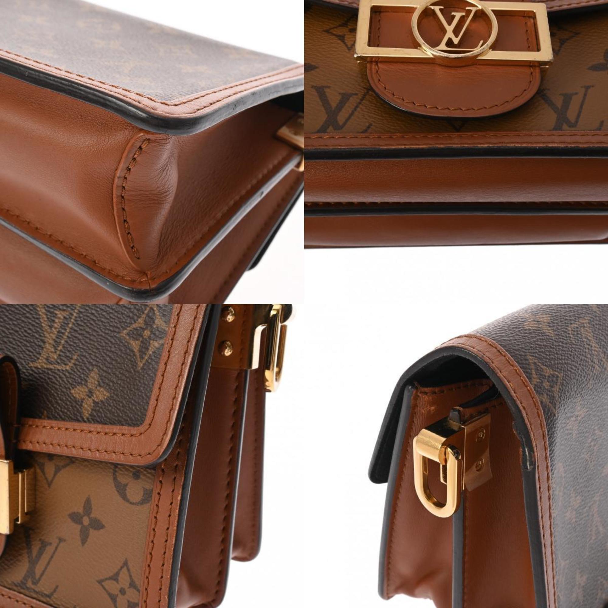 LOUIS VUITTON Louis Vuitton Monogram Reverse Dauphine MINI Brown M44580 Women's Canvas Shoulder Bag