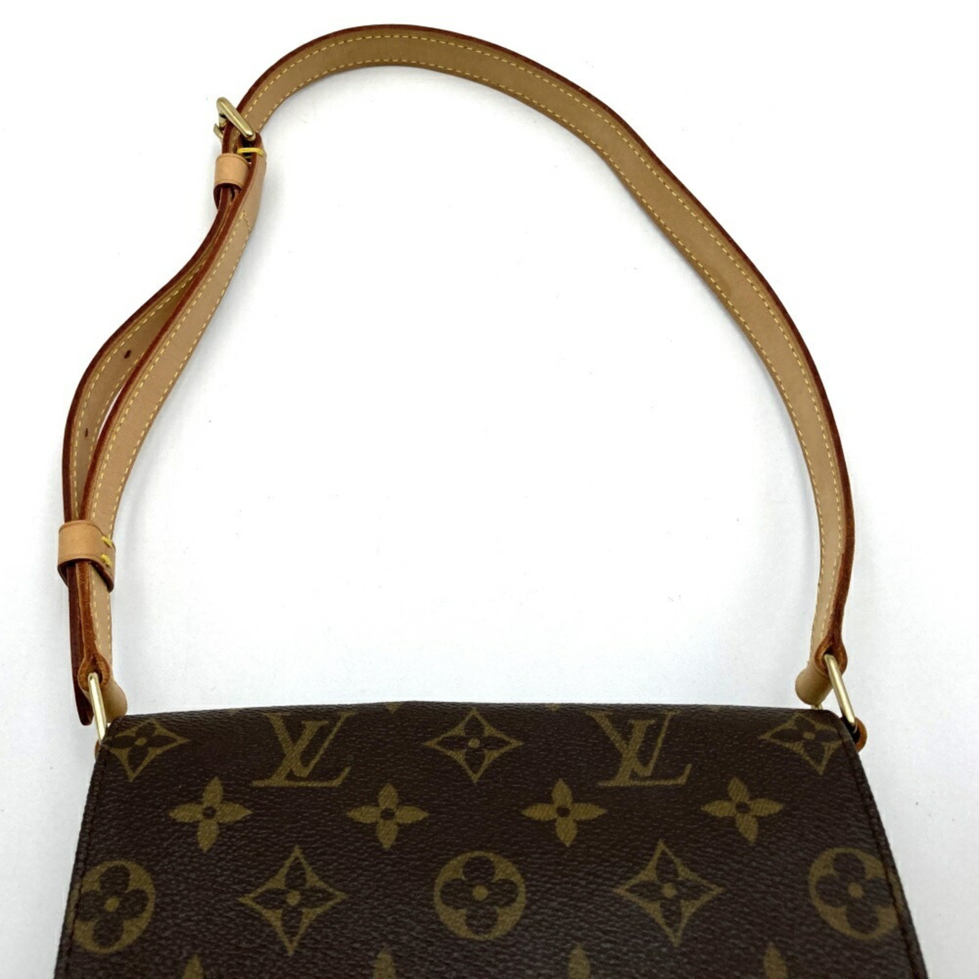 LOUIS VUITTON M51258 Musette Salsa Short Shoulder Bag Brown Monogram Canvas Women's