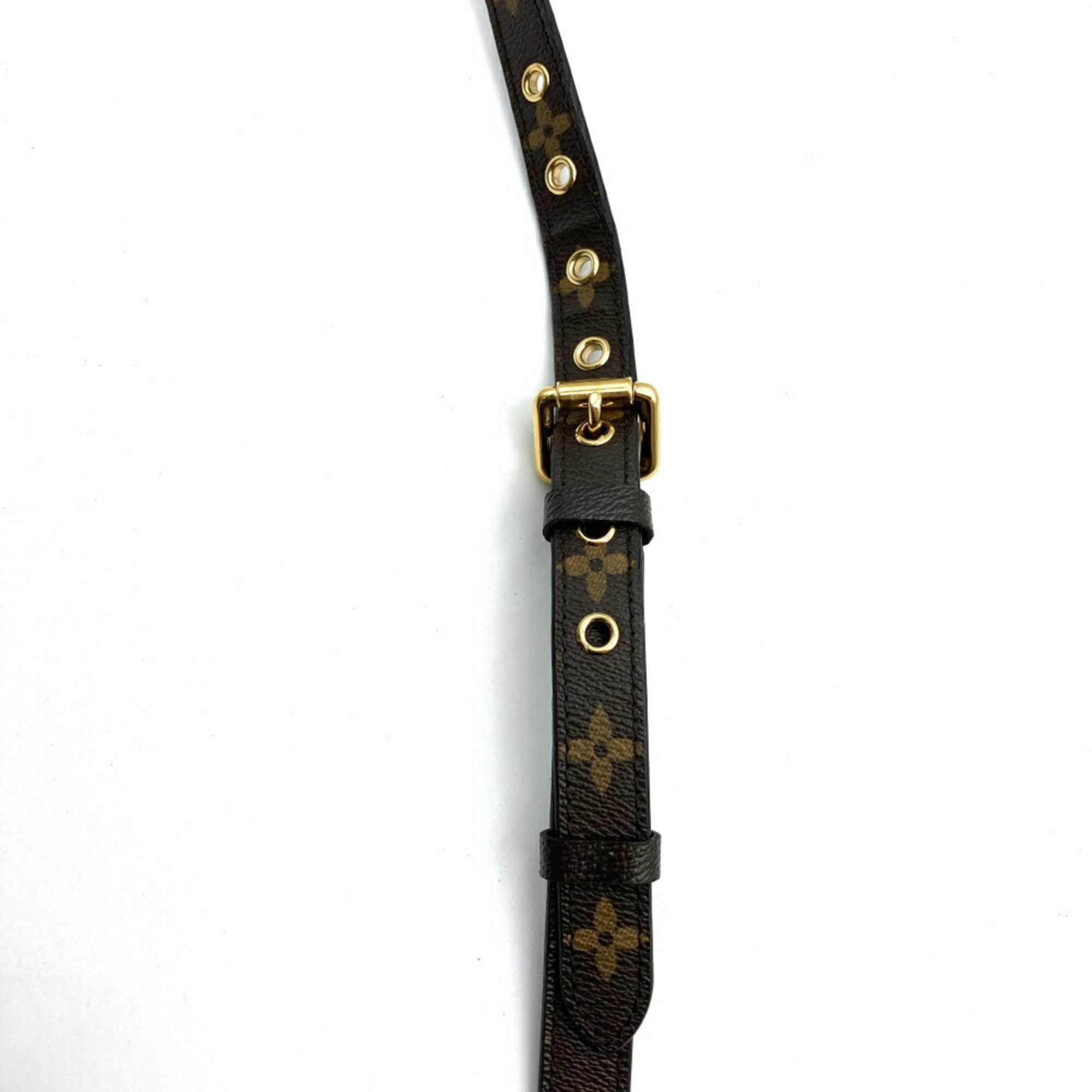 LOUIS VUITTON J60068 Shoulder Strap Brown Monogram Canvas 7-hole Adjustable