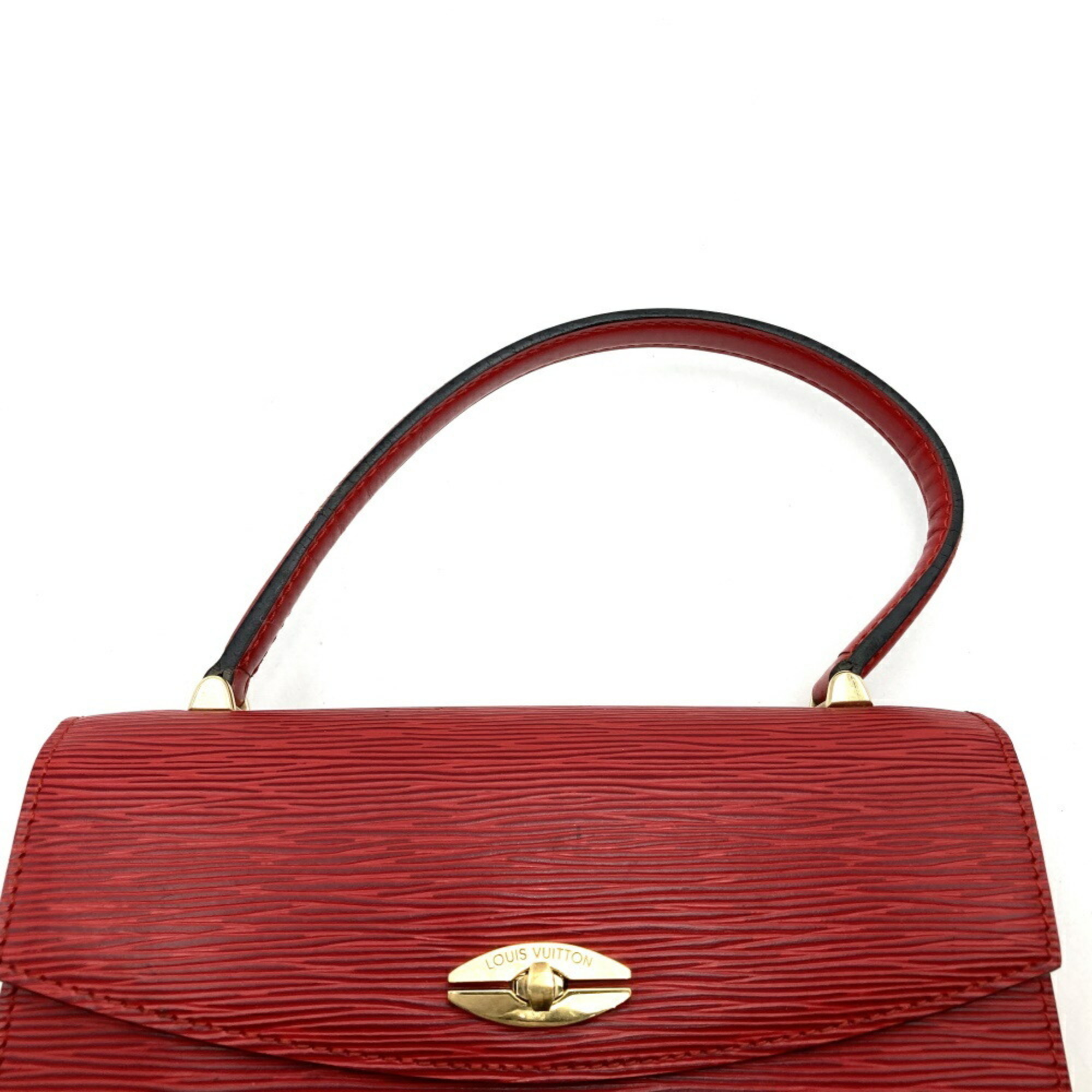 LOUIS VUITTON M52377 Malesherbes Handbag Castilian Red Epi Leather Women's