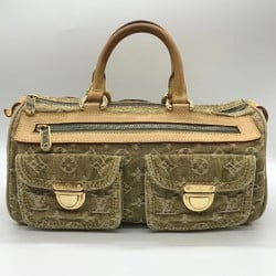 LOUIS VUITTON Louis Vuitton Neo Speedy Handbag Monogram Denim Leather Khaki Riken Ladies M95215