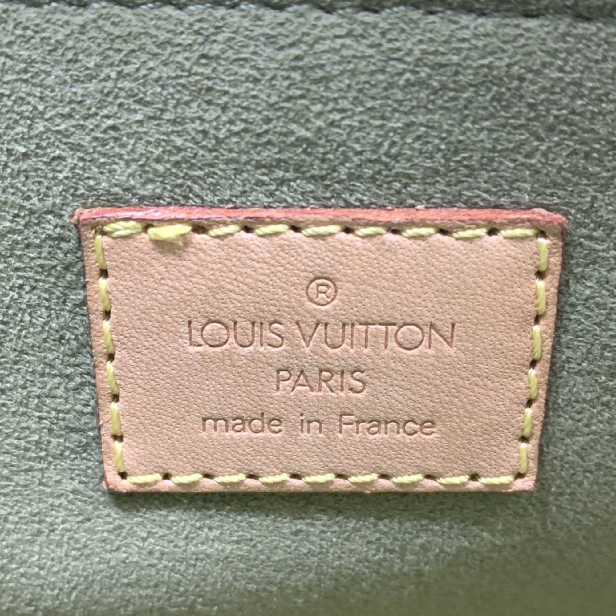 LOUIS VUITTON Louis Vuitton Neo Speedy Handbag Monogram Denim Leather Khaki Riken Ladies M95215