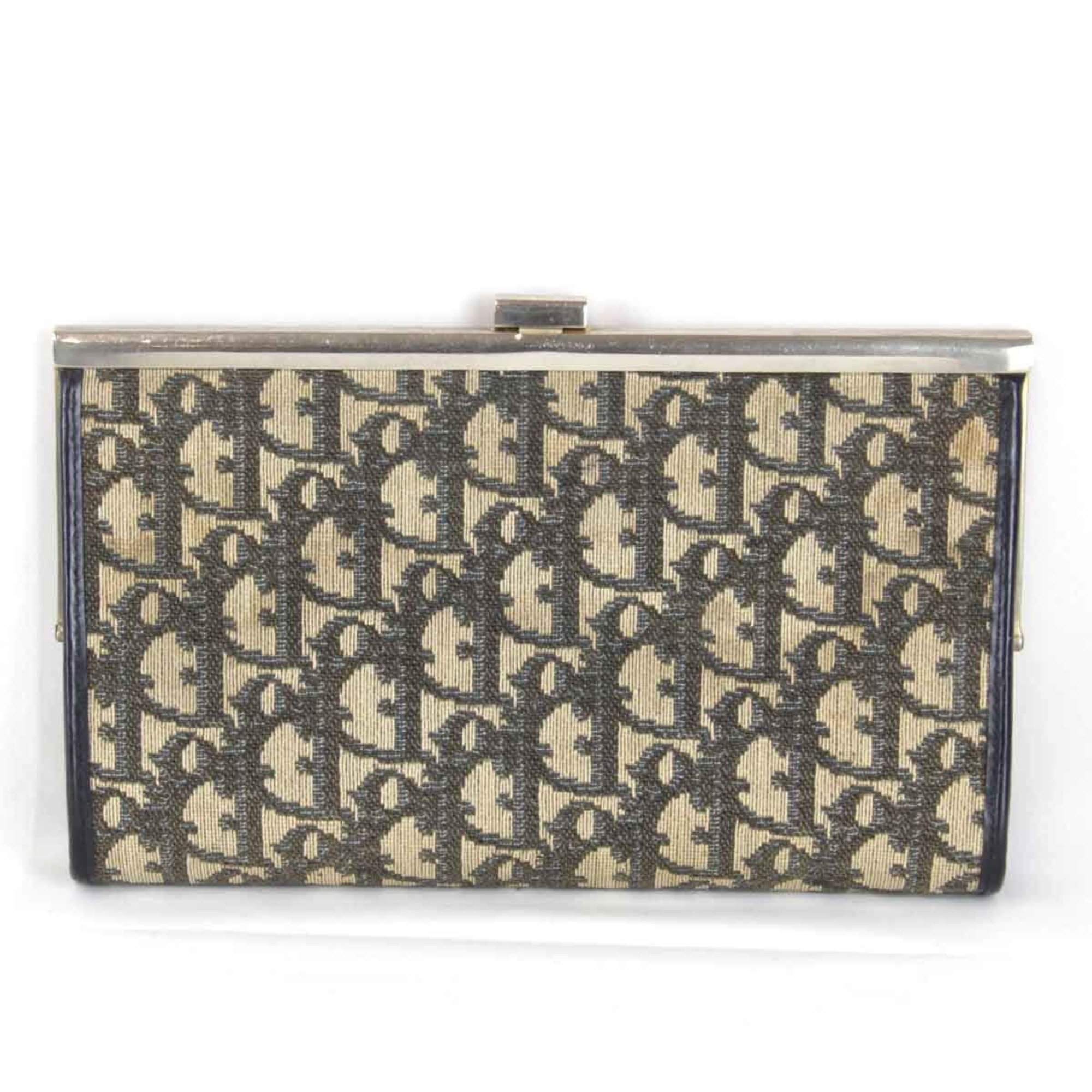 Christian Dior Pouch Canvas Navy Women's