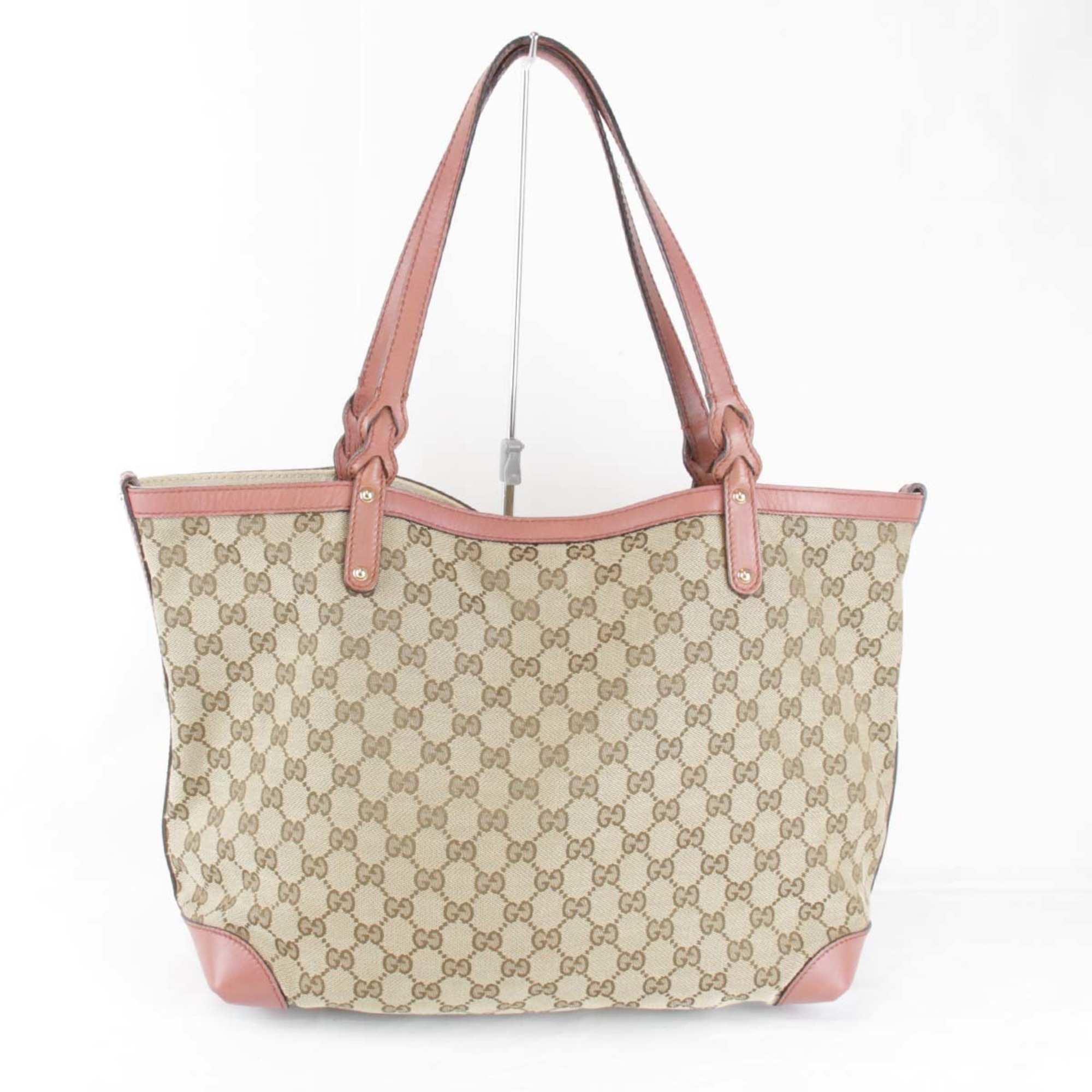 GUCCI 247209 493075 Tote Bag GG Canvas Beige Women's