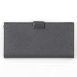 PRADA Prada Long Wallet Leather Black Women's