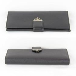 PRADA Prada Long Wallet Leather Black Women's