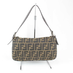 FENDI Mamma Bucket Shoulder Bag Canvas Khaki Women's