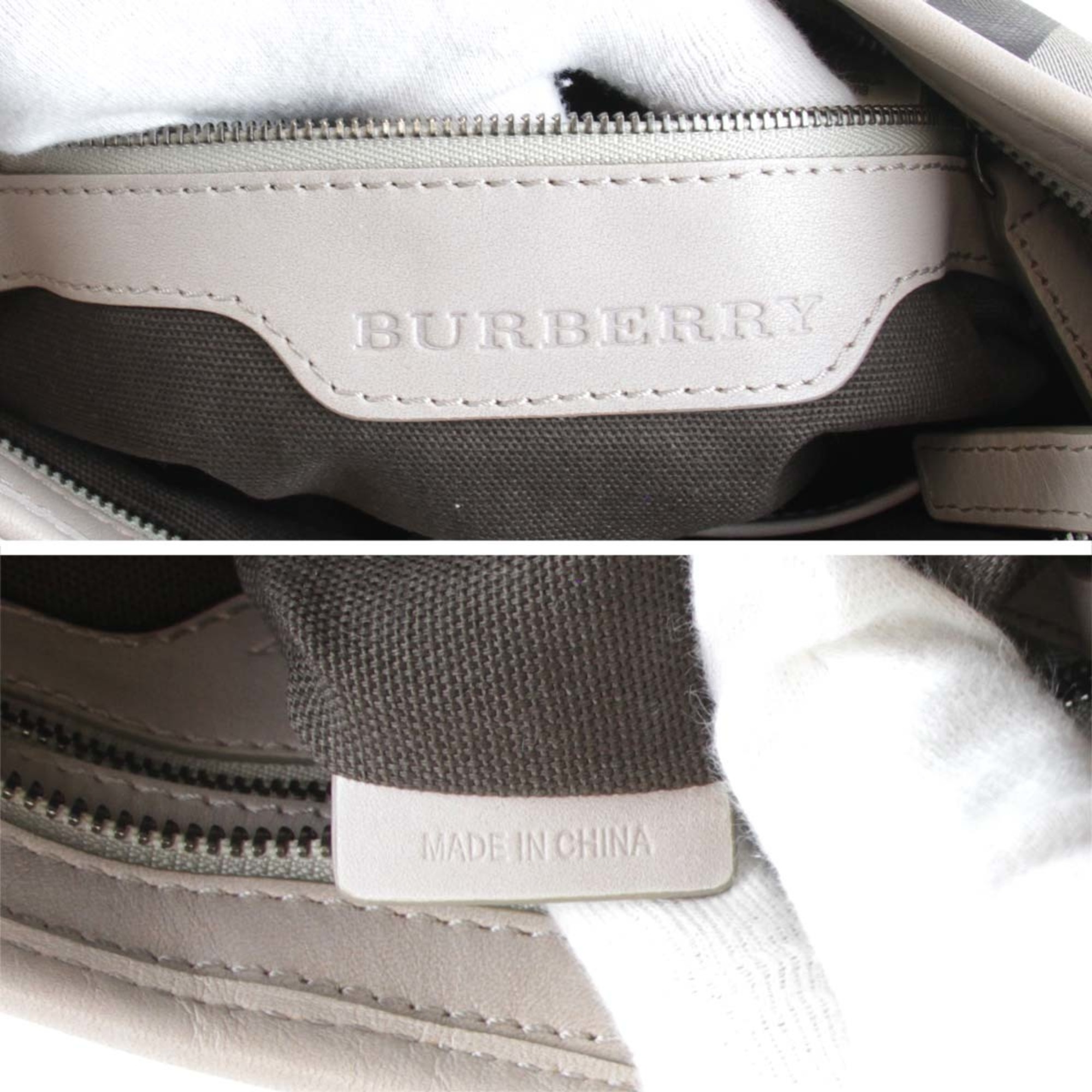 BURBERRY Burberry shoulder bag coated canvas beige ladies