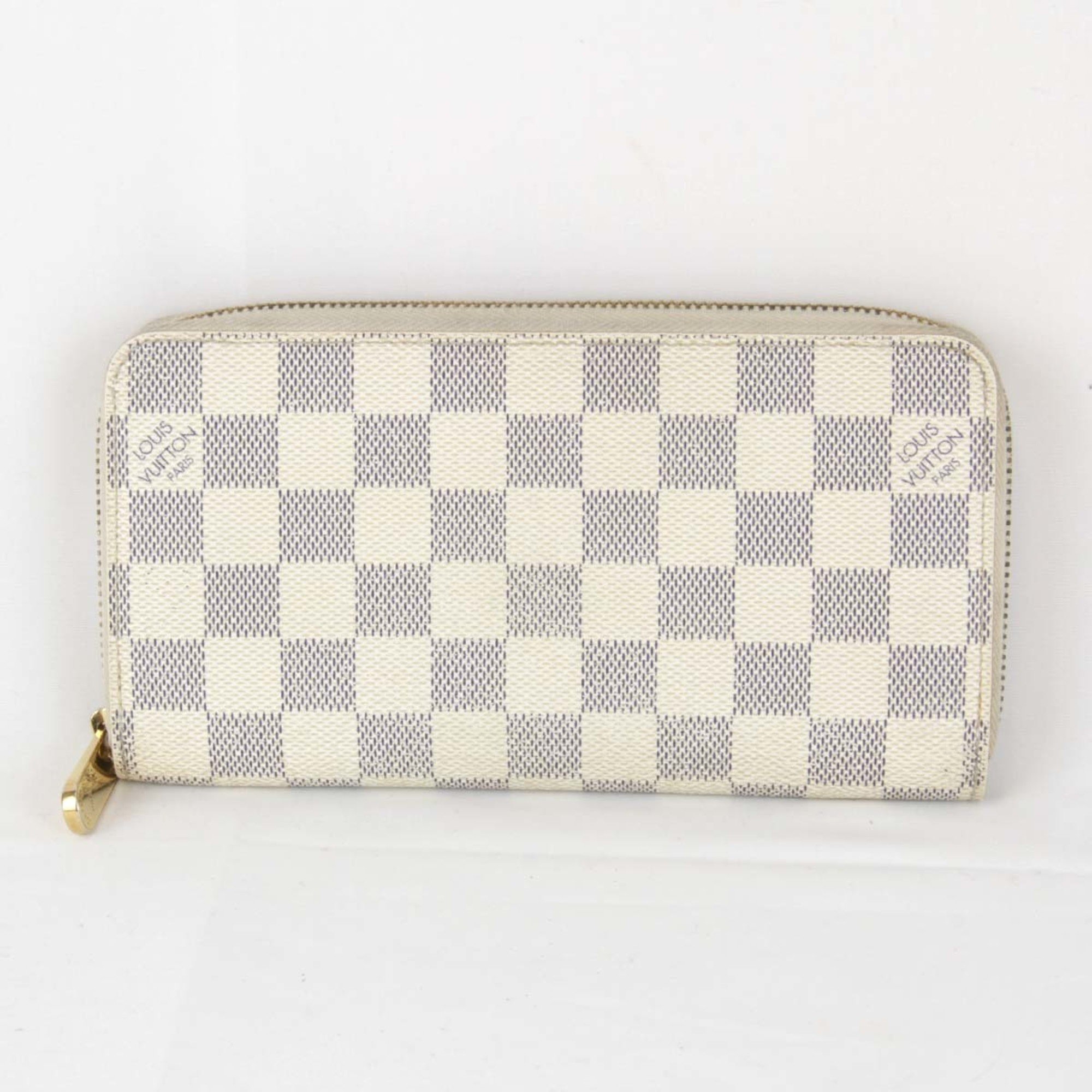 LOUIS VUITTON Louis Vuitton Zippy Wallet N41660 Long Damier Azur Canvas Women's