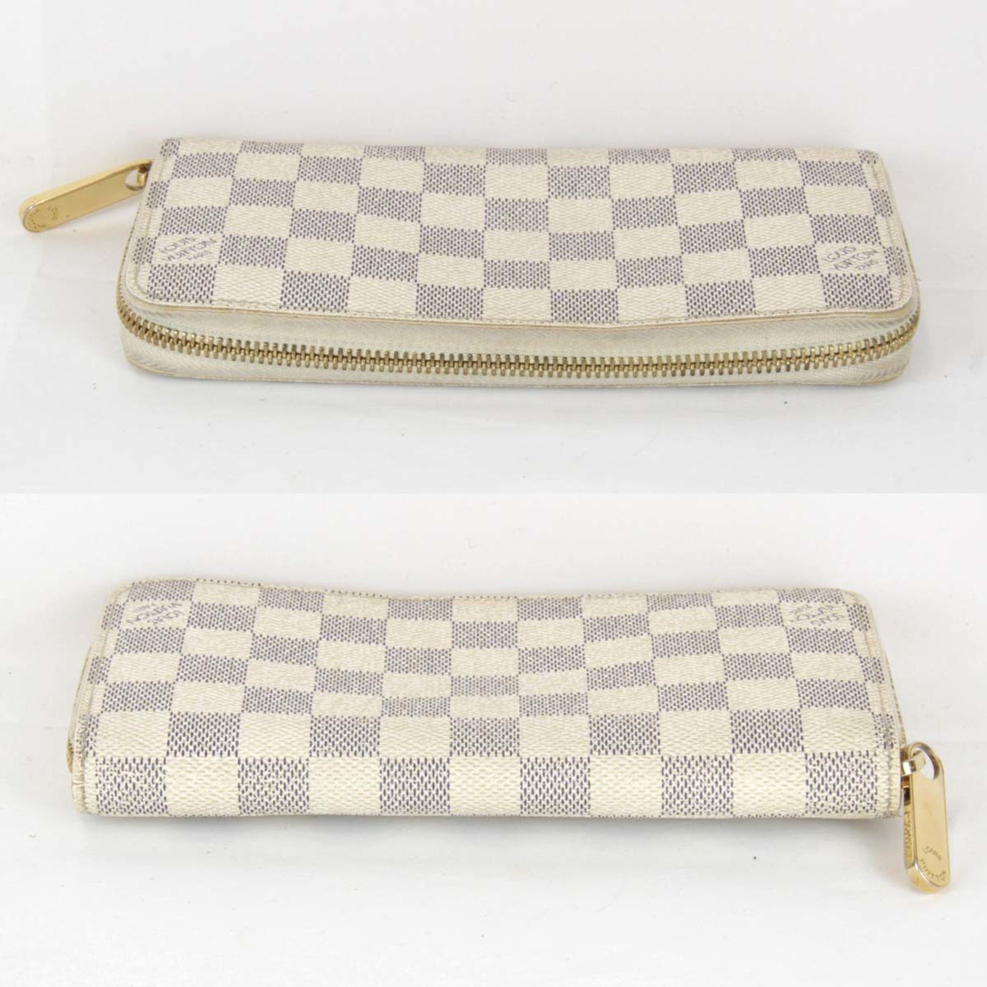 LOUIS VUITTON Louis Vuitton Zippy Wallet N41660 Long Damier Azur Canvas Women's