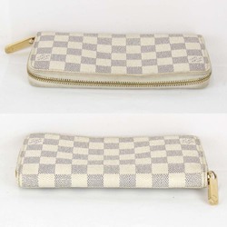 LOUIS VUITTON Louis Vuitton Zippy Wallet N41660 Long Damier Azur Canvas Women's