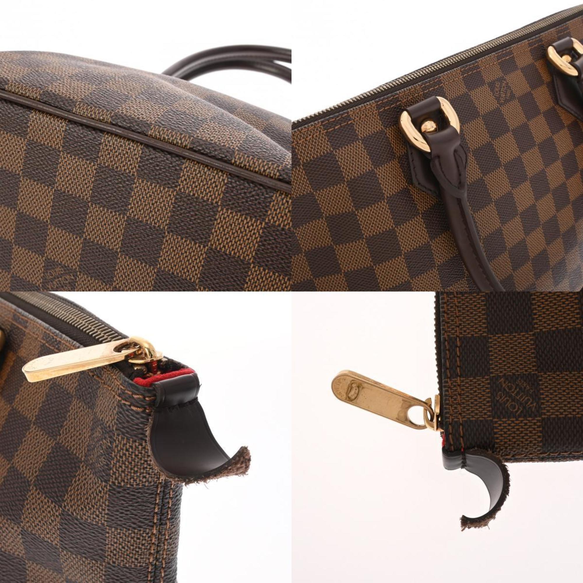 LOUIS VUITTON Damier Saleya PM Brown N51183 Women's Canvas Handbag