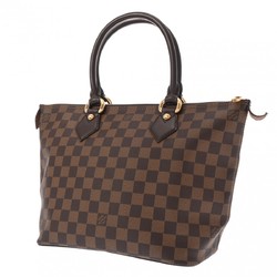 LOUIS VUITTON Damier Saleya PM Brown N51183 Women's Canvas Handbag