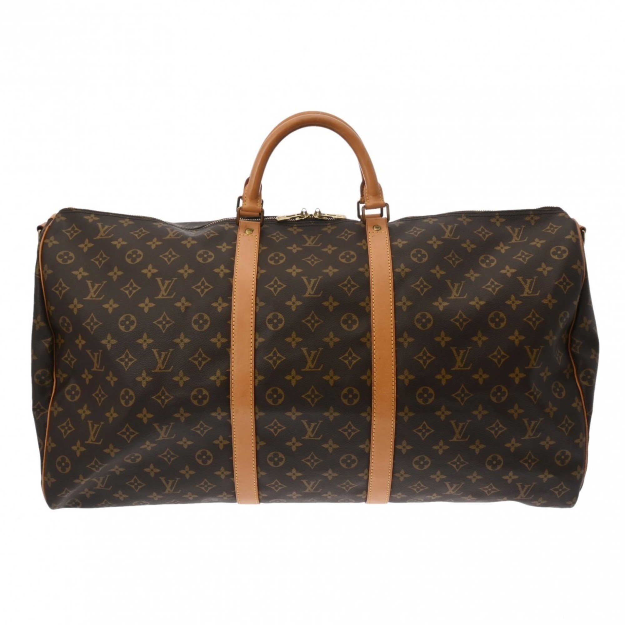 LOUIS VUITTON Louis Vuitton Monogram Keepall Bandouliere 60 Brown M41412 Unisex Canvas Boston Bag