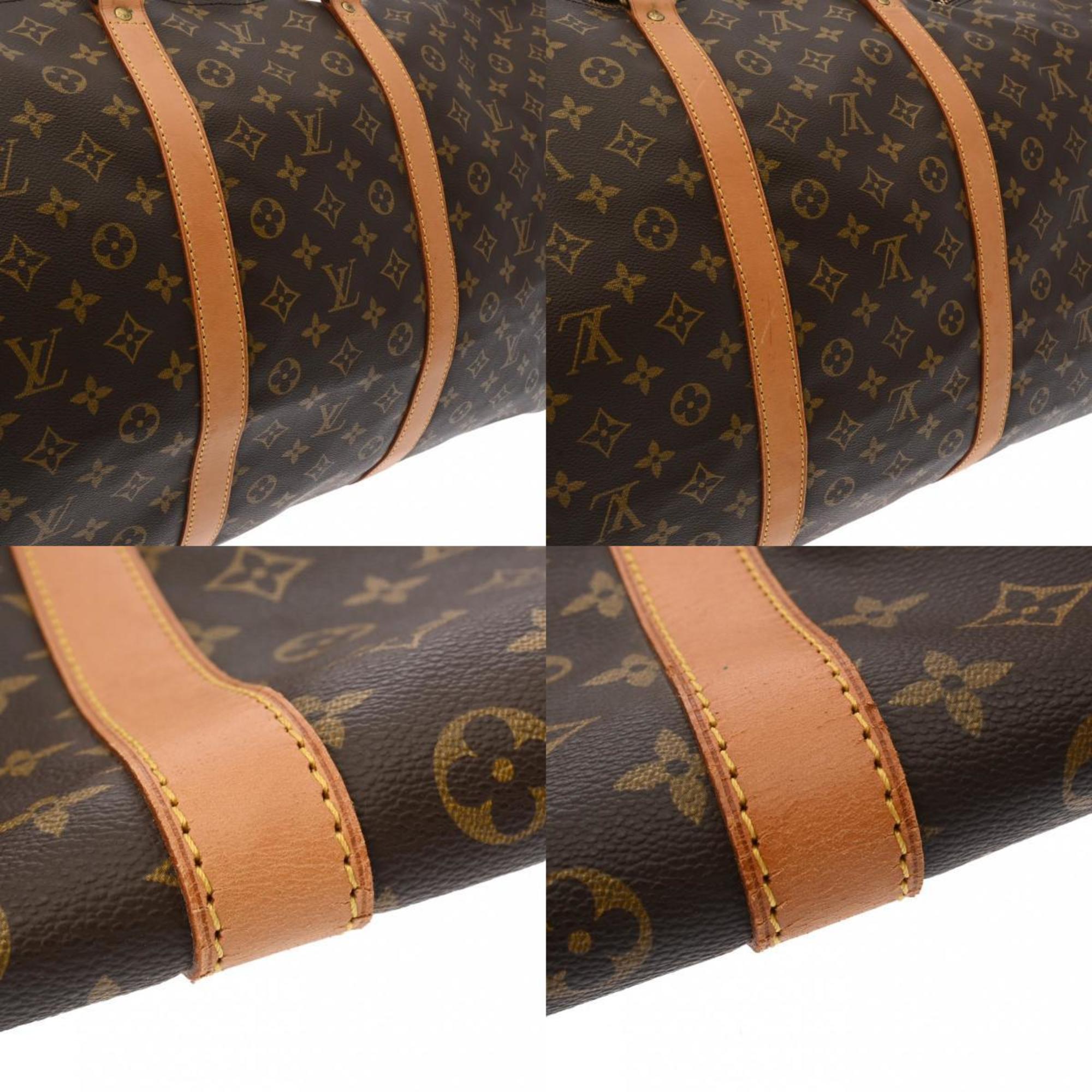 LOUIS VUITTON Louis Vuitton Monogram Keepall Bandouliere 60 Brown M41412 Unisex Canvas Boston Bag