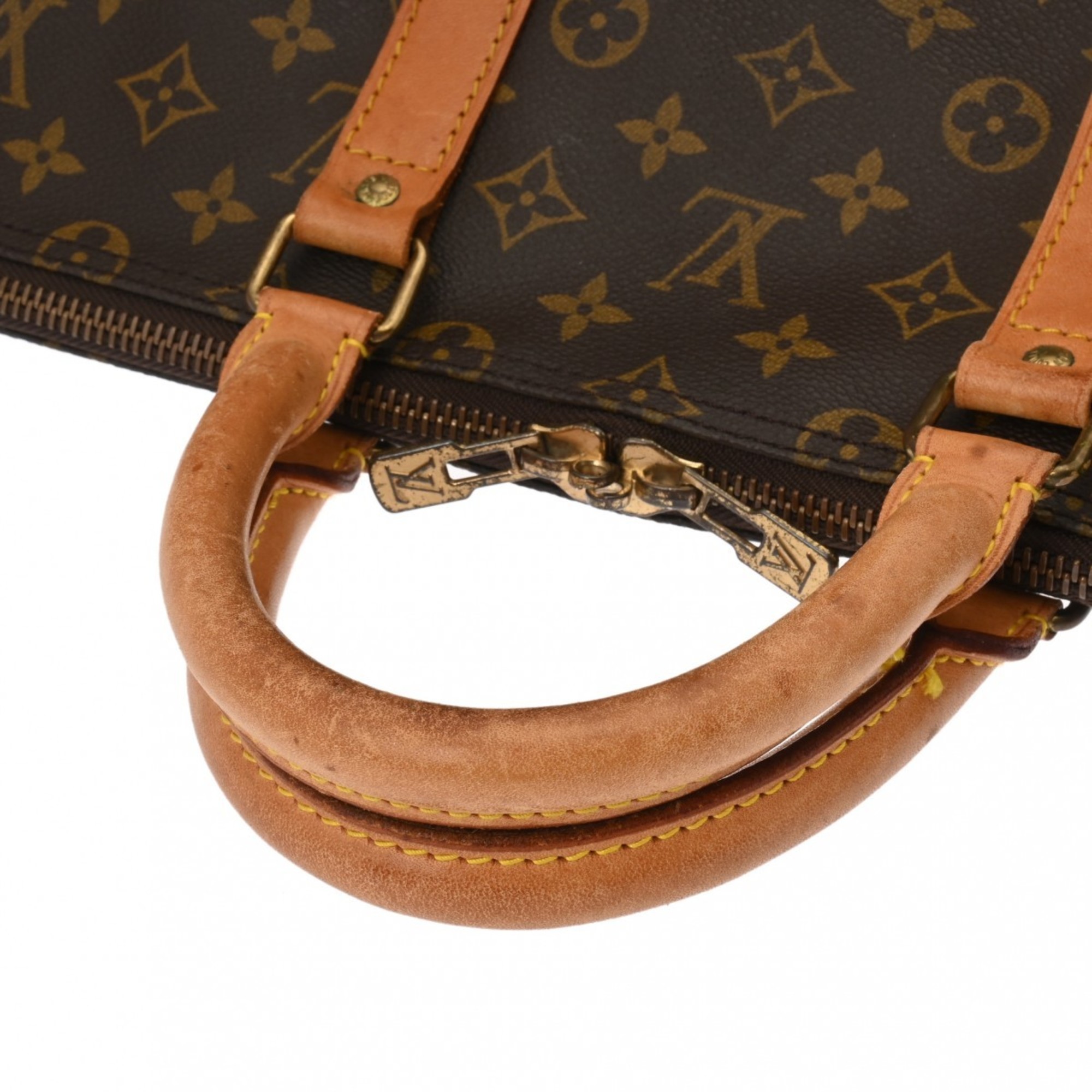 LOUIS VUITTON Louis Vuitton Monogram Keepall Bandouliere 55 Brown M41414 Unisex Canvas Boston Bag