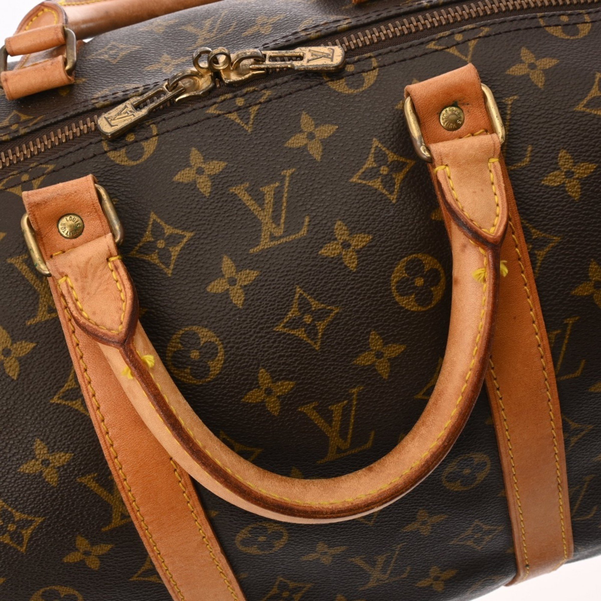 LOUIS VUITTON Louis Vuitton Monogram Keepall Bandouliere 55 Brown M41414 Unisex Canvas Boston Bag