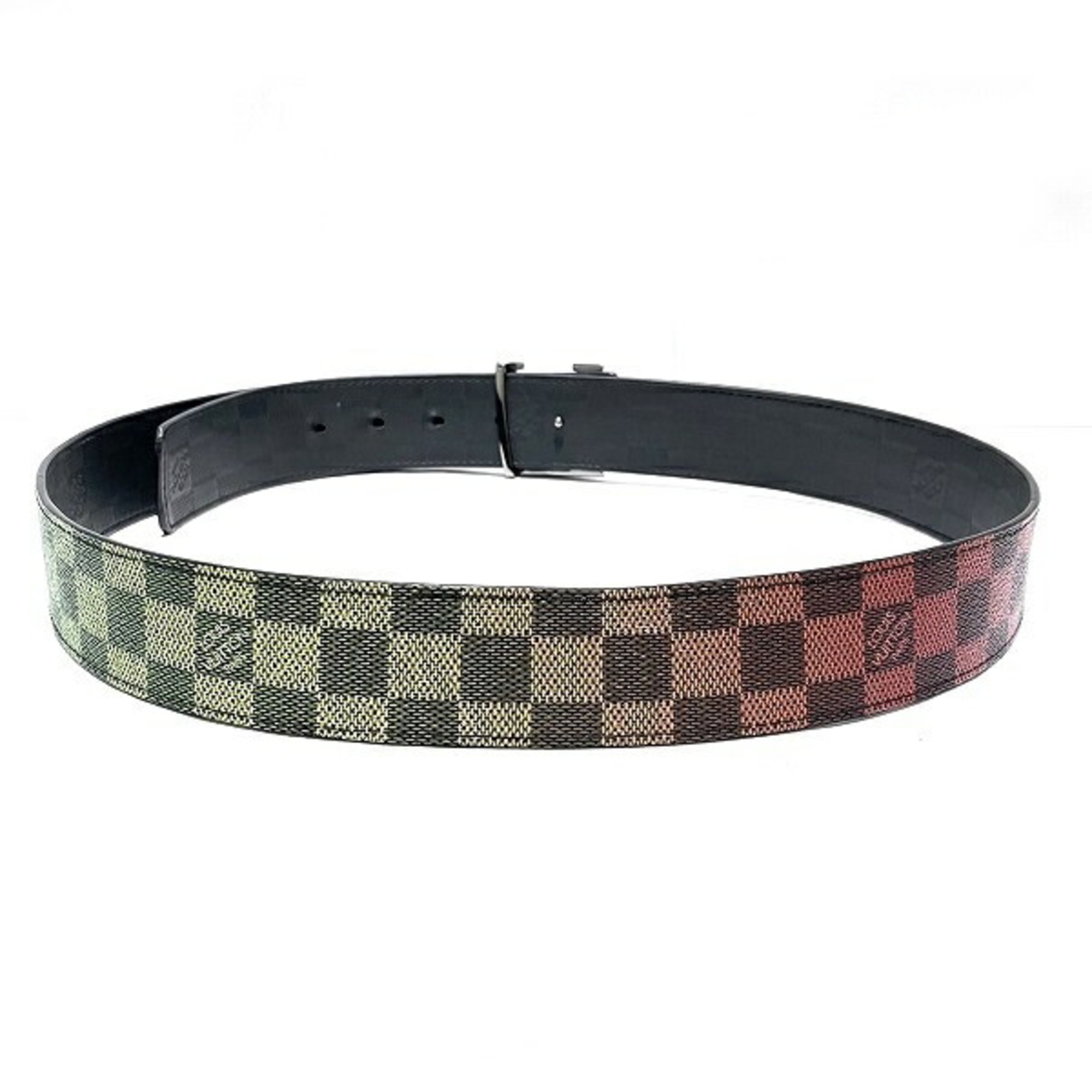 Louis Vuitton Damier Rainbow Infinie Centur 40MM LV Initials M0249 Accessories Belt Men's