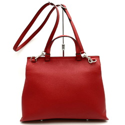 GUCCI 392013 Handbag Shoulder Bag 2way Bamboo Red Leather Women's