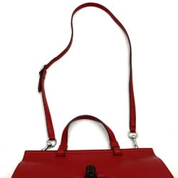 GUCCI 392013 Handbag Shoulder Bag 2way Bamboo Red Leather Women's