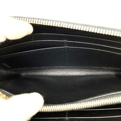 PRADA Prada Long Wallet Round Saffiano Leather Black Triangle Men's Women's