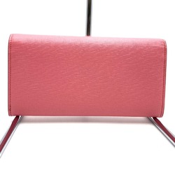 FENDI Bugs Monster Long Wallet Pink Leather 8M0340 Women's Men's