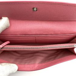 FENDI Bugs Monster Long Wallet Pink Leather 8M0340 Women's Men's