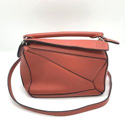 LOEWE Puzzle Bag Shoulder 2way Leather Red Women's