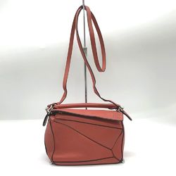 LOEWE Puzzle Bag Shoulder 2way Leather Red Women's