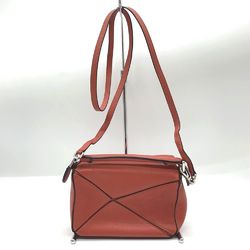 LOEWE Puzzle Bag Shoulder 2way Leather Red Women's