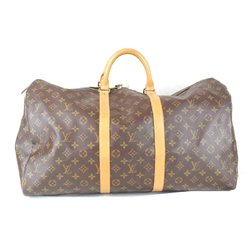 LOUIS VUITTON Louis Vuitton Keepall 55 M41424 Boston Bag Monogram Canvas Women's