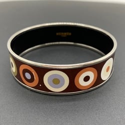 HERMES Hermes enamel GM bangle bracelet metal brown circle cloisonne ladies