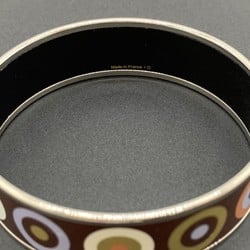 HERMES Hermes enamel GM bangle bracelet metal brown circle cloisonne ladies