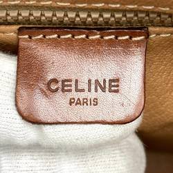 CELINE Handbag Boston Bag Macadam Brown Leather Women's M09