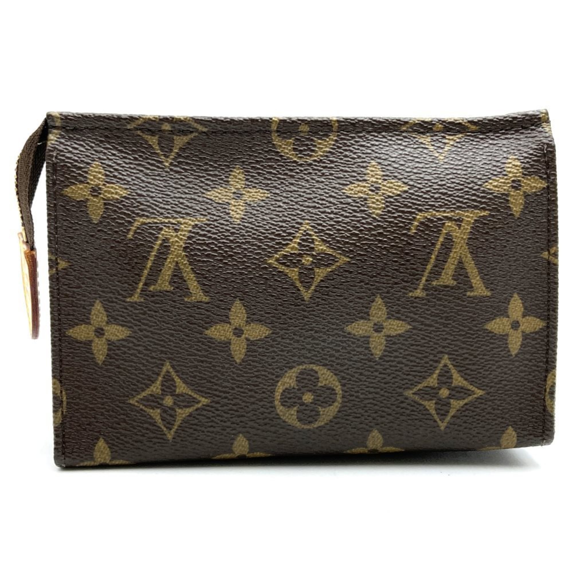 LOUIS VUITTON M47546 Poche Toilette 15 Pouch Brown Monogram Canvas Men's Women's