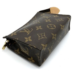 LOUIS VUITTON M47546 Poche Toilette 15 Pouch Brown Monogram Canvas Men's Women's