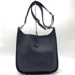 HERMES Evelyn 3 PM Blue Nuit Taurillon Clemence Shoulder Bag D Stamp 2019 Navy Women's