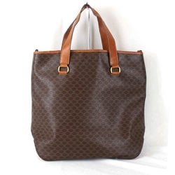 CELINE Macadam Tote Bag Leather/Brown Women's