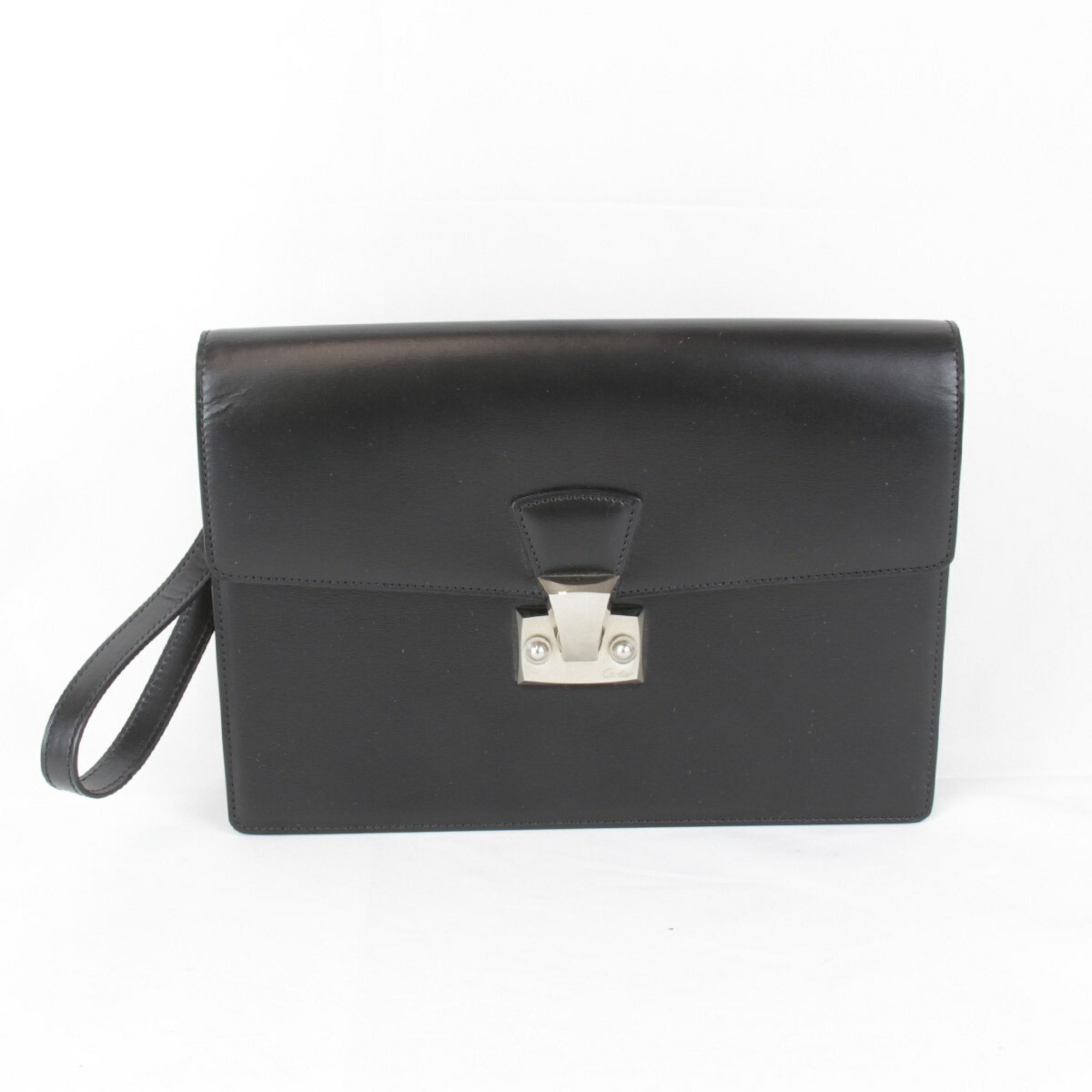 CARTIER Cartier Second Bag Leather Black Women's