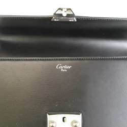 CARTIER Cartier Second Bag Leather Black Women's