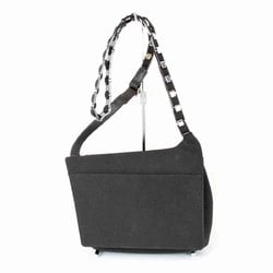 Salvatore Ferragamo Shoulder Bag Nylon Style Black Women's