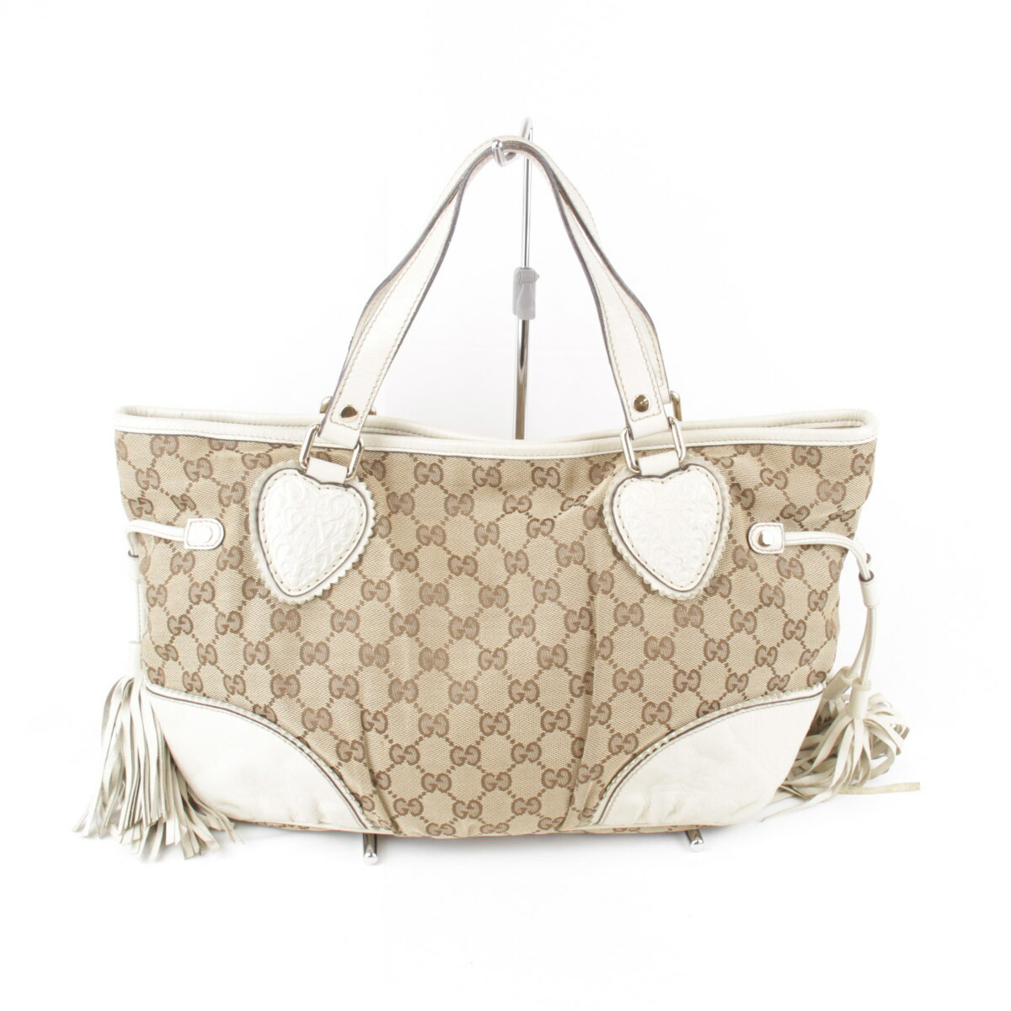 GUCCI 211955 001013 Tote Bag GG Canvas Beige Women's