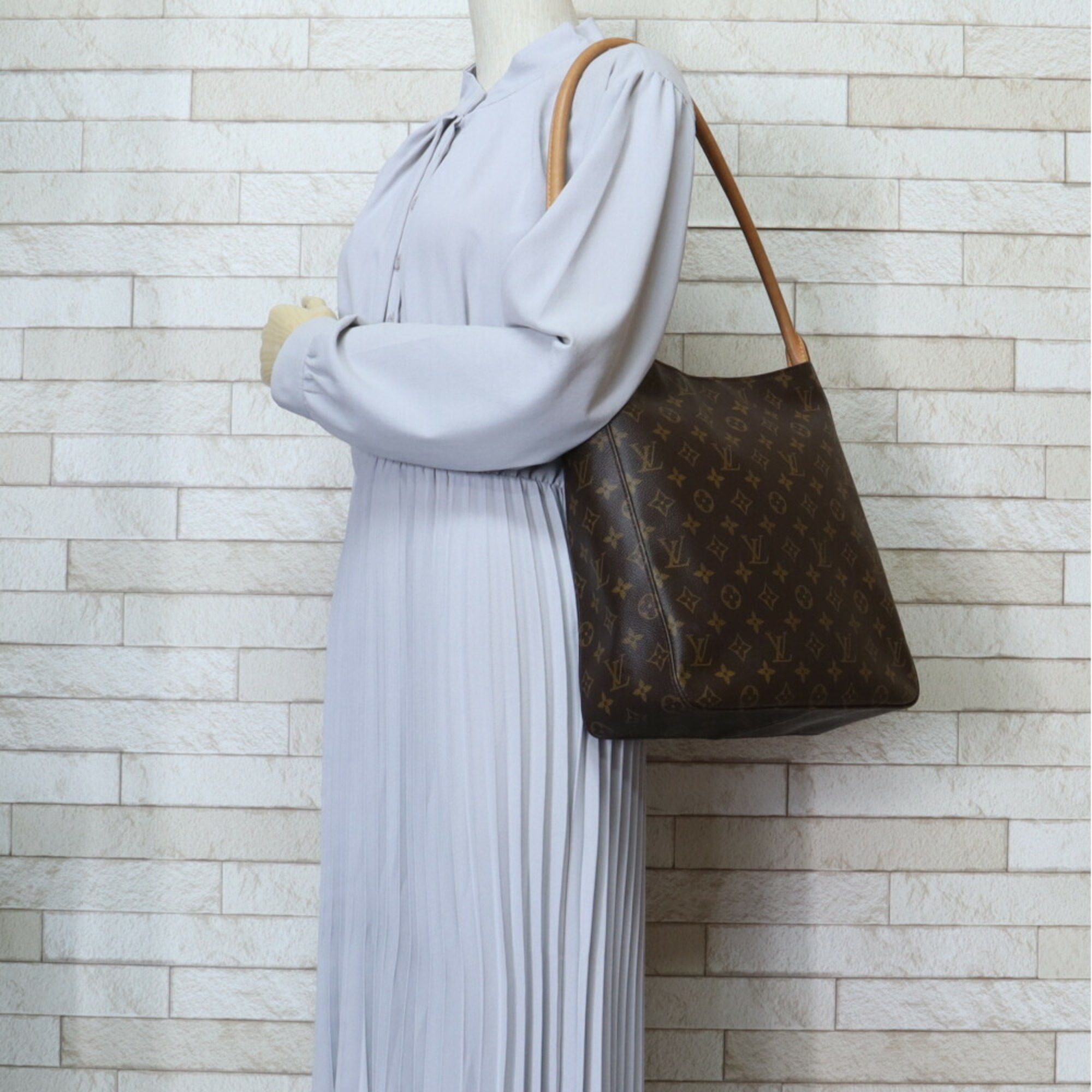 Louis Vuitton Looping GM Monogram Shoulder Bag Canvas M51145 Brown Women's LOUIS VUITTON