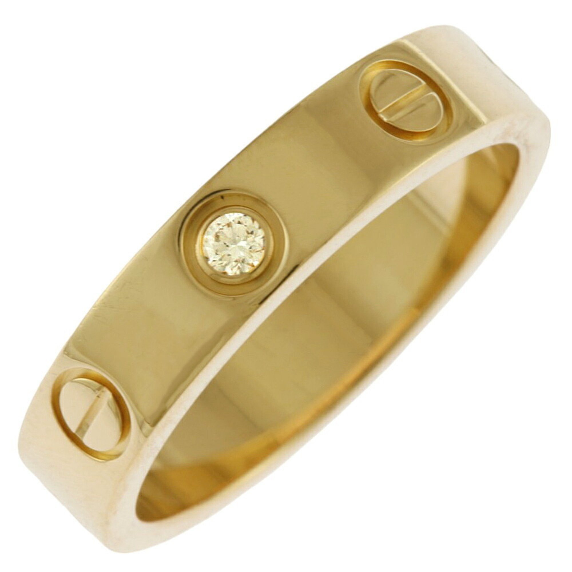 Cartier Love Ring, Size 8, 18K Gold, Diamond, Women's, CARTIER